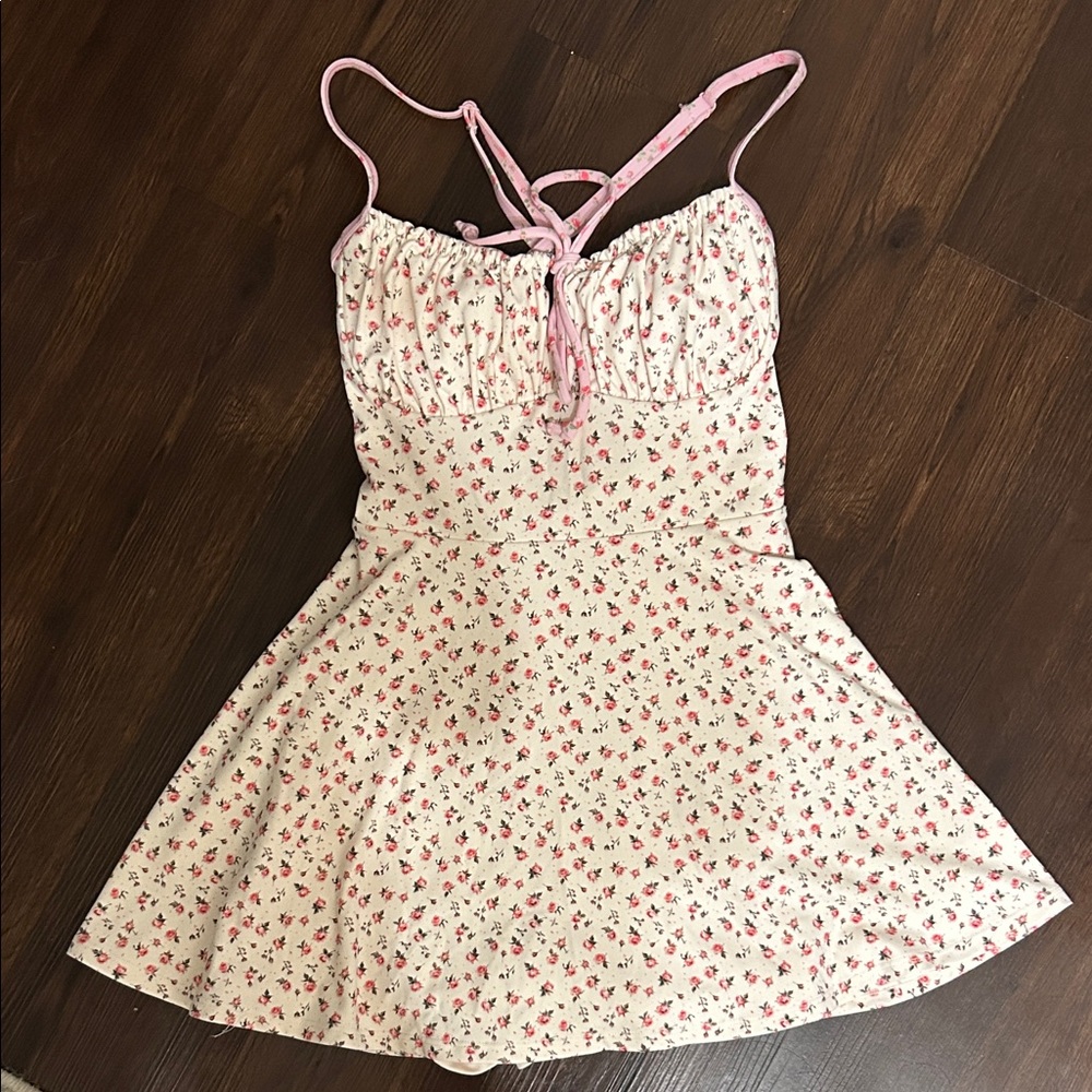 Floral Pink Trim Sundress BLOGILATES
